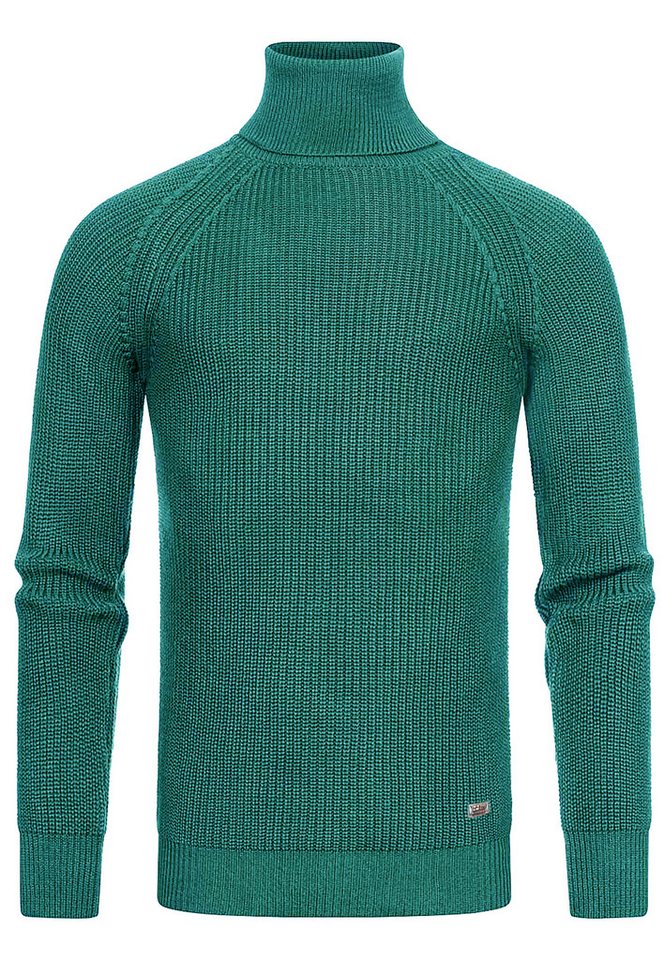 R-NEAL Rollkragenpullover Rollkragen Business Pullover Freizeit Grob-Strick Pulli Einfarbig von R-NEAL