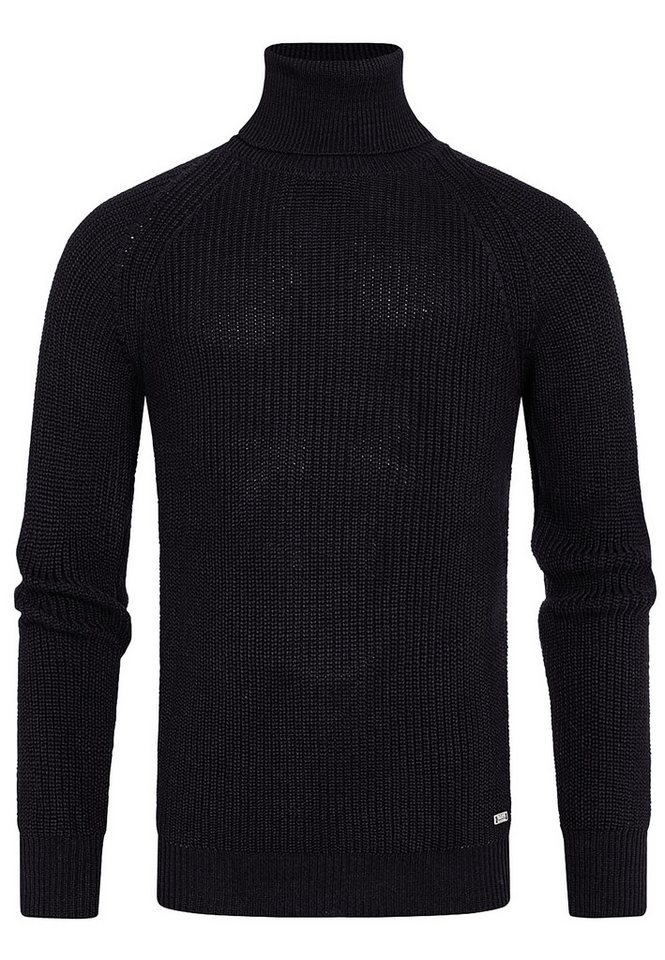 R-NEAL Rollkragenpullover Rollkragen Business Pullover Freizeit Grob-Strick Pulli Einfarbig von R-NEAL