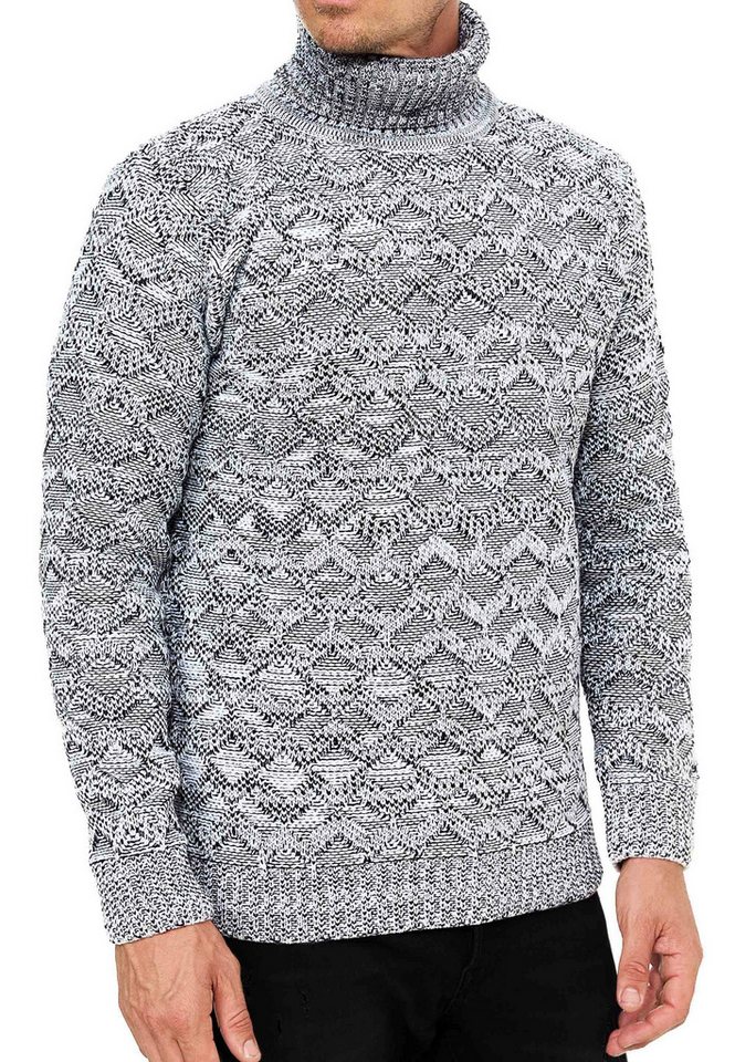 R-NEAL Rollkragenpullover Rollkragen Kontrast Pullover Freizeit Grob-Strick Pulli mit Karomuster R-NEAL Rollkragenpullover Rollkragen Kontrast Pullover Freizeit Grob-Strick Pulli mit Karomuster von R-NEAL