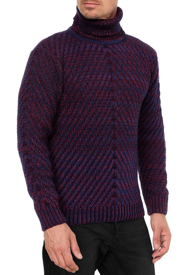 R-NEAL Rollkragenpullover Rollkragen Strick Pullover Casual Freizeit Grob-Strick Pulli von R-NEAL