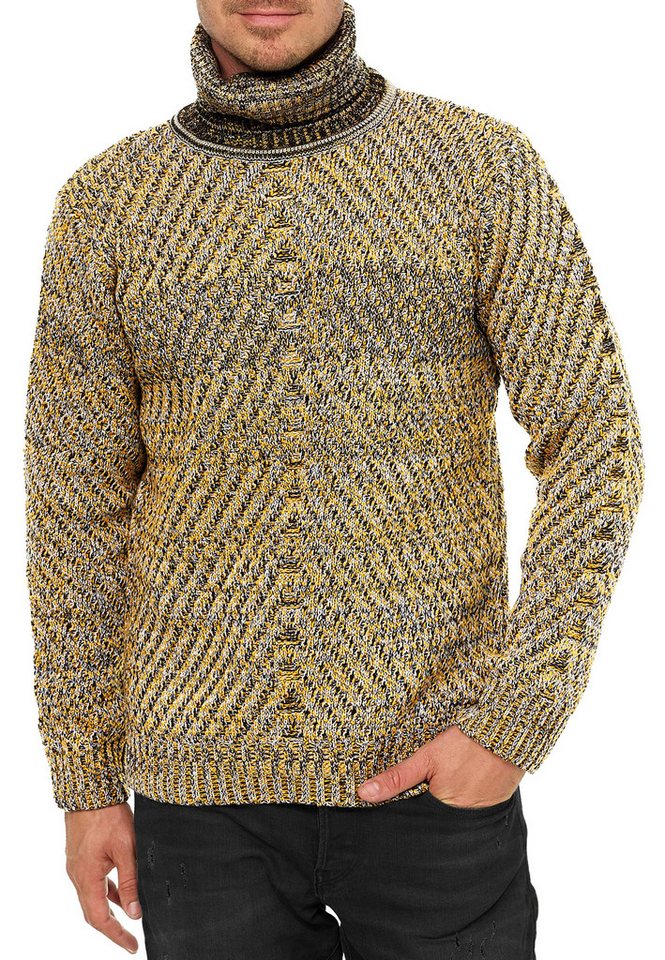 R-NEAL Rollkragenpullover Rollkragen Strick Pullover Casual Freizeit Grob-Strick Pulli von R-NEAL