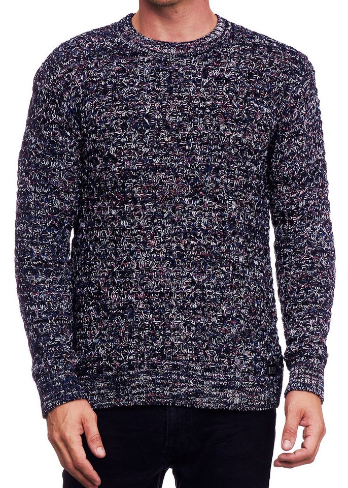 R-NEAL Rundhalspullover Strick-Pullover Schwerer Grob-Strick Herren Rundhals Pullover von R-NEAL