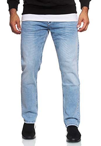 Herren Jeans Basic Business 5-Pocket Streetwear Herren Jeanshose Regular Fit Jeans-Hose Business Pants 212 215 213 195 196, Hosengröße:38W / 34L, Denim Color:12212 von R-Neal