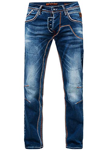 Herren Jeans Rusty Neal Jeanshose 'Ruben' Regular Fit 'DIE ETWAS ANDERE Jeans' Stretch Denim, Hosengröße:29W / 32L, Denim Color:8442-43 von R-Neal