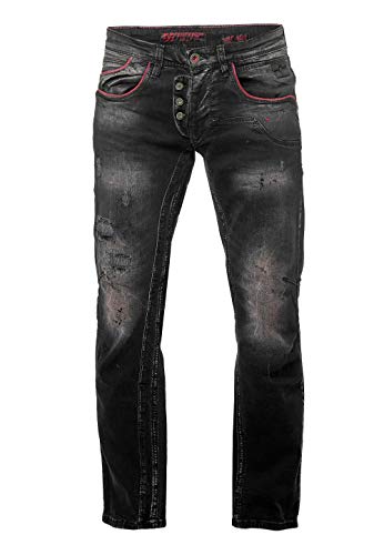 Herren Jeans Rusty Neal Jeanshose 'Ruben' Regular Fit 'DIE ETWAS ANDERE Jeans' Stretch Denim, Hosengröße:30W / 34L, Denim Color:8442-39 von R-Neal