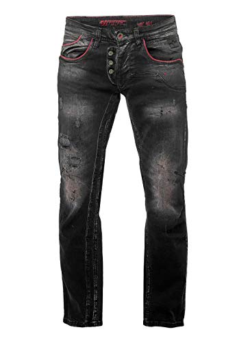 Herren Jeans Rusty Neal Jeanshose 'Ruben' Regular Fit 'DIE ETWAS ANDERE Jeans' Stretch Denim, Hosengröße:33W / 34L, Denim Color:8442-39 von R-Neal