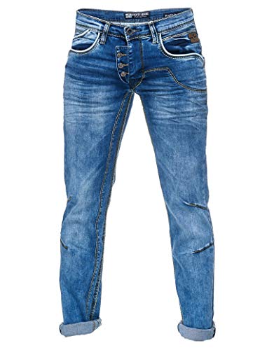 Herren Jeans Rusty Neal Jeanshose 'Ruben' Regular Fit 'DIE ETWAS ANDERE Jeans' Stretch Denim, Hosengröße:36W / 32L, Denim Color:8442-30 Herren Jeans Rusty Neal Jeanshose 'Ruben' Regular Fit 'DIE ETWAS ANDERE Jeans' Stretch Denim, Hosengröße:36W / 32L, Denim Color:8442-30 von R-Neal