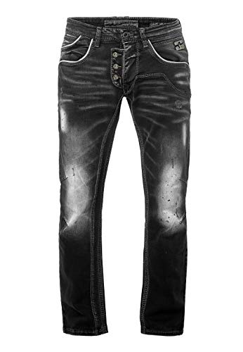 Herren Jeans Rusty Neal Jeanshose 'Ruben' Regular Fit 'DIE ETWAS ANDERE Jeans' Stretch Denim, Hosengröße:38W / 32L, Denim Color:8442-40 von R-Neal
