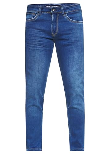 Herren Jeans Rusty Neal Premium Stretch Slim Fit Jeanshose 'Melvin' Streetwear Basics 12224, Hosengröße:33/34, Denim Color:ROYAL Blue -4 von R-Neal
