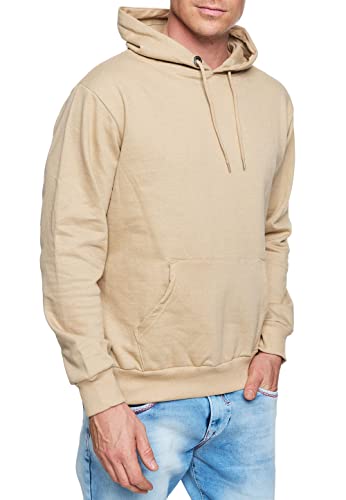 Herren Kapuzen-Sweatshirt Sweater mit Kapuze 'Streetwear Basics' Regular Fit S M L XL XXL 3XL Langarm Kapuzenpullover Pullover Kapuzen-Sweat-Shirt 161, Farbe:Beige, Größe:3XL von R-Neal
