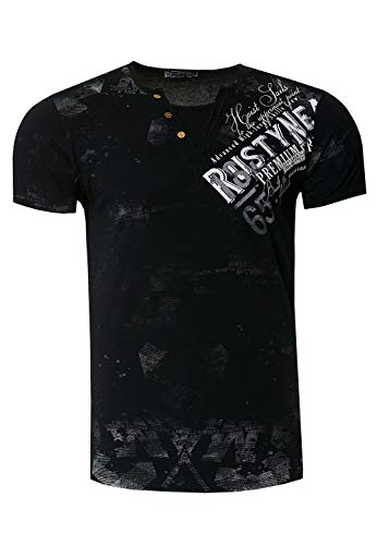 Original Rusty Neal T-Shirt Rundhals X V-Neck Shirt Verwaschen Vintage Oil Washed S-3XL 240, Farbe:Schwarz, Größe:XL Original Rusty Neal T-Shirt Rundhals X V-Neck Shirt Verwaschen Vintage Oil Washed S-3XL 240, Farbe:Schwarz, Größe:XL von R-Neal