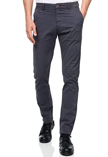 R-Neal Chino Hose Herren Slim Fit Schwarz Weiß Anthrazit Khaki Stretch-Hose Streetwear Basics 232, Farbe:Anthrazit, Hosengröße:31W / 32L von R-Neal