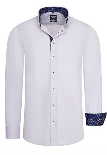 R-Neal Herren Business Hemd Stretch Langarm Hemden Kentkragen Büro-Hemd Freizeit-Hemd Hochzeit-Hemd S M L XL XXL 3XL 11022-30, Größe:2XL, Artikel/Farbe:Grau 030 von R-Neal
