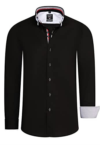 R-Neal Herren Business Hemd Stretch Langarm Hemden Kentkragen Büro-Hemd Freizeit-Hemd Hochzeit-Hemd S M L XL XXL 3XL 11022-30, Größe:M, Artikel/Farbe:Schwarz 028 R-Neal Herren Business Hemd Stretch Langarm Hemden Kentkragen Büro-Hemd Freizeit-Hemd Hochzeit-Hemd S M L XL XXL 3XL 11022-30, Größe:M, Artikel/Farbe:Schwarz 028 von R-Neal