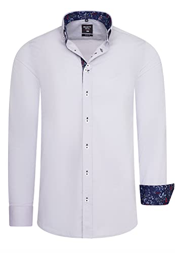 R-Neal Herren Business Hemd Stretch Langarm Hemden Kentkragen Büro-Hemd Freizeit-Hemd Hochzeit-Hemd S M L XL XXL 3XL 11022-30, Größe:XL, Artikel/Farbe:Grau 030 von R-Neal