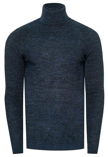 R-Neal Herren Fein-Strick Rollkragen-Pullover in Hochwertigen Aufmachung Business Pullover Steh-Kragen Pulli 351, Farbe:Petrol, Größe:3XL von R-Neal