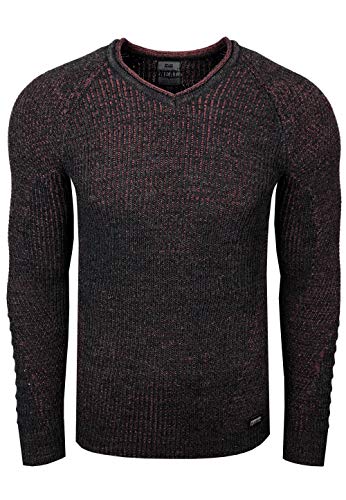 Rusty Neal Pullover Herren Strick Basic Rundhals Strickpullover Langarm Casual Knitwear Streetwear 331/386 / 325, Größe:3XL, Knitwear:Anthrazit 325 von R-Neal