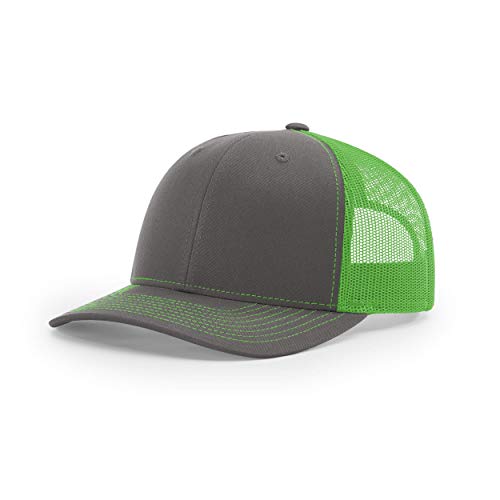 Richardson. Charcoal/ Neon Green. Adjustable. 112. 00739845145002 von R RICHARDSON