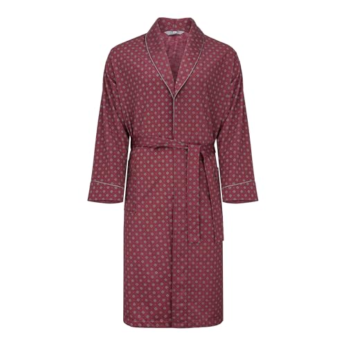 Herren Morgenmantel - Revise Brais RE-502 - Dünn und leicht – Bordeaux Rot 601 – 3XL von R Revise