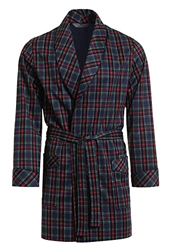 Herren Morgenmantel - Revise Brais RE-503 - Kurz - Dünn und leicht – Karierter – 3XL von R Revise