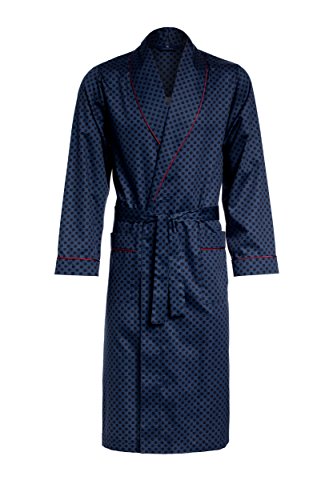 Herren Morgenmantel Revise Guido RE-504 - Elegant - 100% Baumwolle - Blau C3 - Gr. M von R Revise