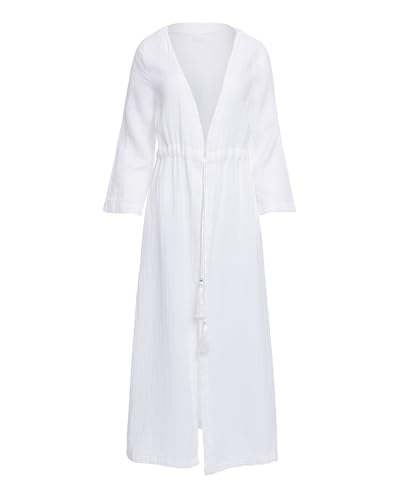 Revise RE-632 Strandtunika – Strandkleid – Lange Tunika – Sommershirt – 1506 Weiß – L von R Revise