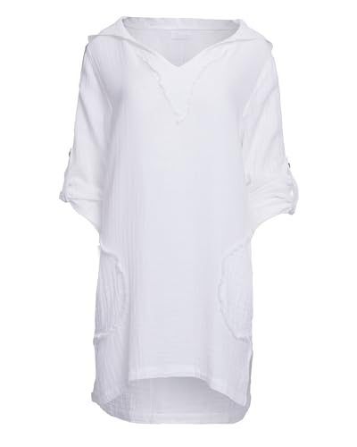 Revise RE-632 Strandtunika – Strandkleid – Sommerüberzug – Pareo – 1508 Weiß – L von R Revise