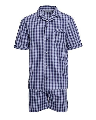 Revise RE-950 Schlafanzug für Herren - Kurz - Kurzer Herrenpyjama - Pyjama – 100% Baumwolle – Blau kariert – Gr. L Revise RE-950 Schlafanzug für Herren - Kurz - Kurzer Herrenpyjama - Pyjama – 100% Baumwolle – Blau kariert – Gr. L von R Revise