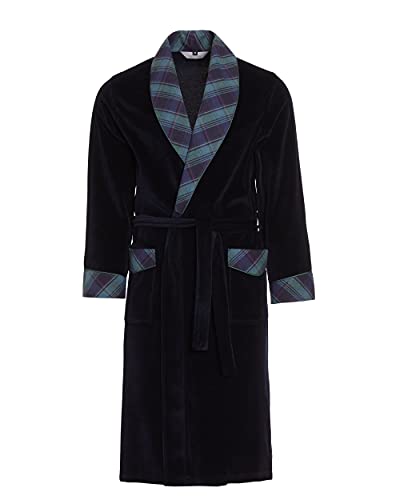 Revise Vasco RE-104 Herren Bademantel - Morgenmantel – Velours - Dunkelblau 1035 Gr. 4XL von R Revise