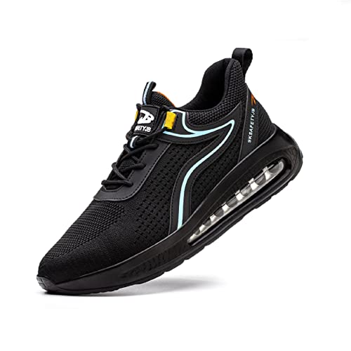 R-Win Sicherheitsschuhe Stahlkappe für Männer Frauen Leichter bequemer Luftkissen-Sicherheitstrainer Rutschfester Arbeitsschuh von R-Win