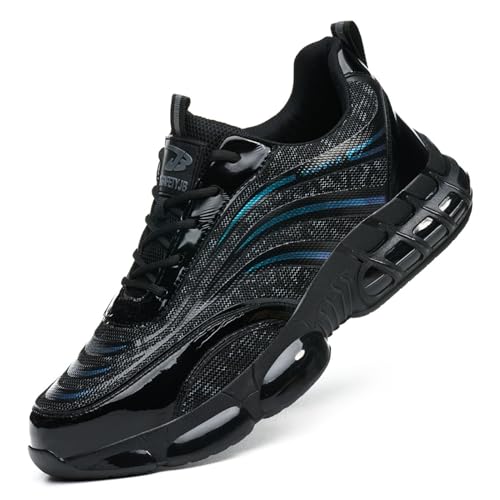 R-Win Sicherheitsschuhe für Herren und Damen, Stahlkappe, atmungsaktiv, rutschfest, Arbeitsschuh, Anti-Punktion, Drehschnalle, Schnürsenkel, blau, 42.5 EU R-Win Sicherheitsschuhe für Herren und Damen, Stahlkappe, atmungsaktiv, rutschfest, Arbeitsschuh, Anti-Punktion, Drehschnalle, Schnürsenkel, blau, 42.5 EU von R-Win
