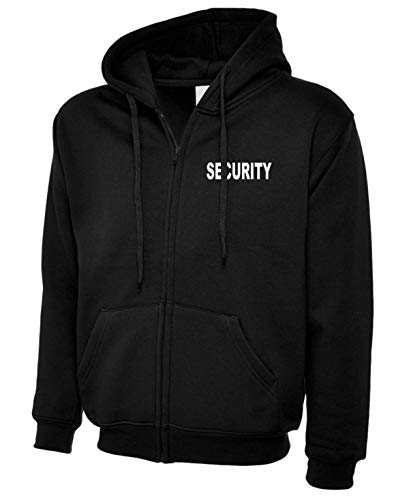 R&K Dienstbekleidung KAPUZEN-SWEATJACKE HOODIE - SECURITY bedruckt vorne und hinten Gr. M von R&K Dienstbekleidung
