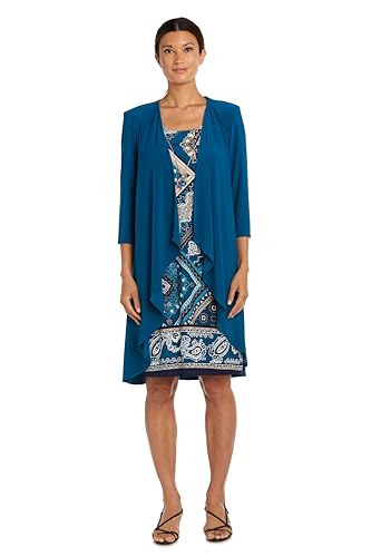 R&M Richards Damen Lässiges Damenkleid Abendanzug-Set, Blaugrün/EIN Hauch von Paradies (Trace of Paradise), 48 Mehr von R&M Richards