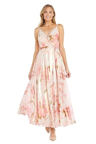 R&M Richards Damen Lovely in Peach Maxi Dress Kleid, Elfenbein/Pfirsich, 38 von R&M Richards