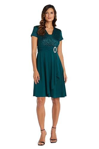 R&M Richards Damen Sparkling Wrap Dress Kleid, Smaragd, 46 Mehr von R&M Richards