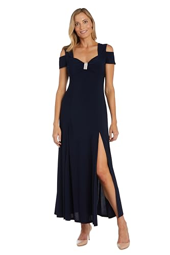 R&M Richards Langes Cocktail-Abendkleid für Damen, Marineblau, 46 von R&M Richards