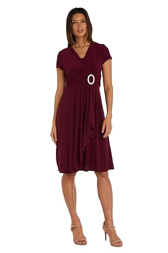 RM Richards Frauen Cascade Ity Kleid, Merlot, 42 von R&M Richards