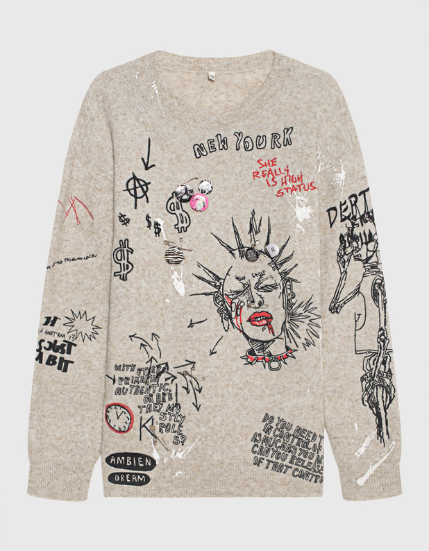 Embroidered Boyfriend Oatmeal Embroidery von R13