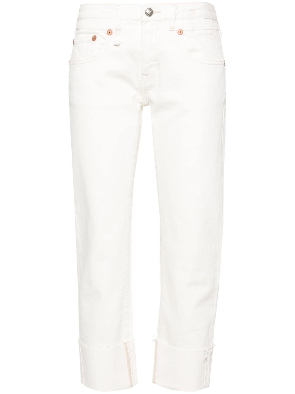 R13 Cuffed Boy Cropped-Jeans - Weiß von R13