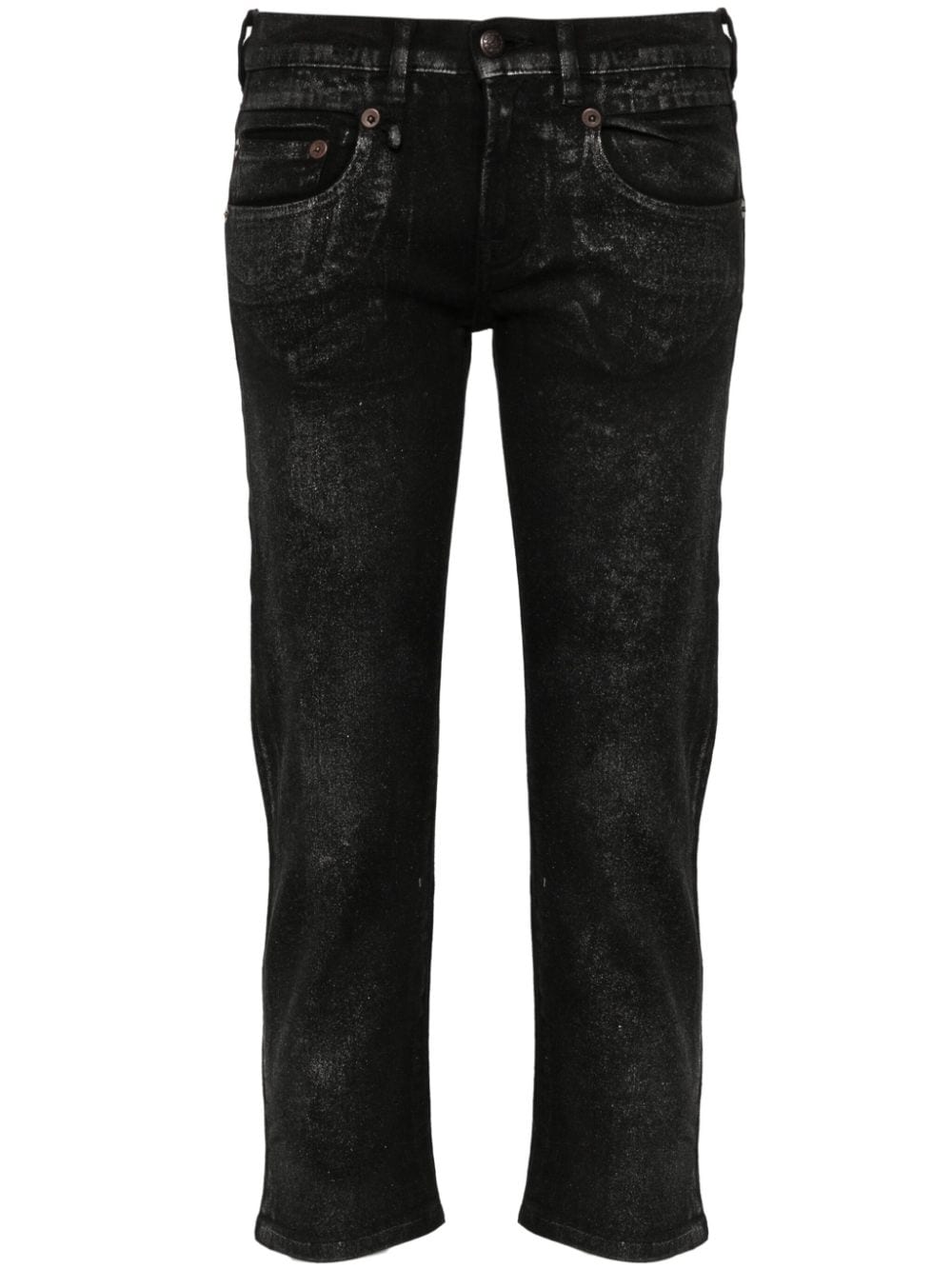 R13 Gerade Cropped-Jeans - Schwarz von R13