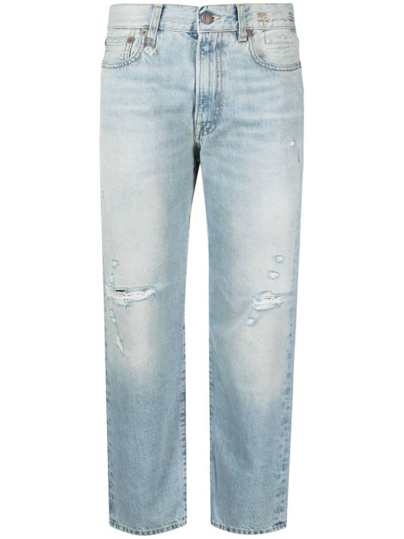 R13 Gerade High-Rise-Jeans - Blau von R13