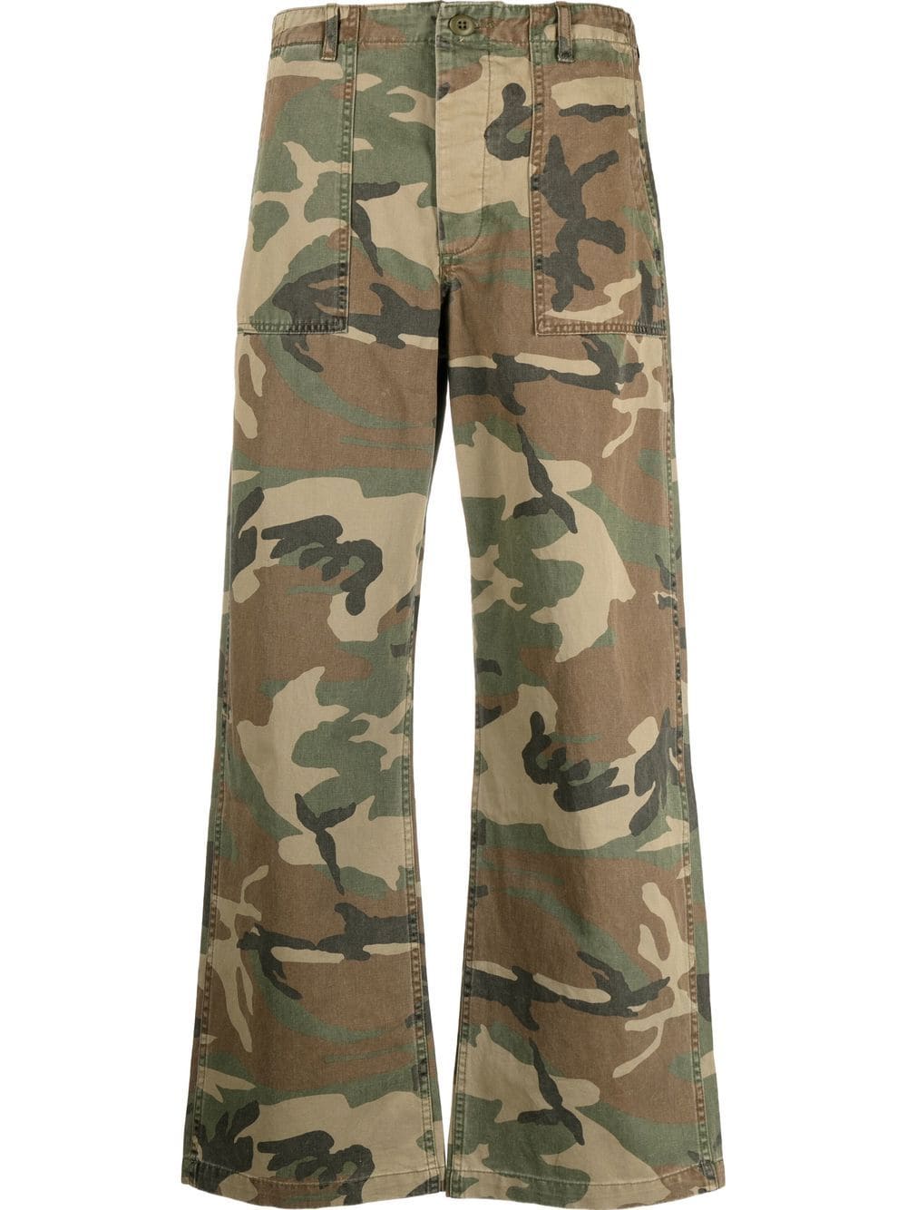 R13 Hose mit Camouflage-Print - Grün von R13