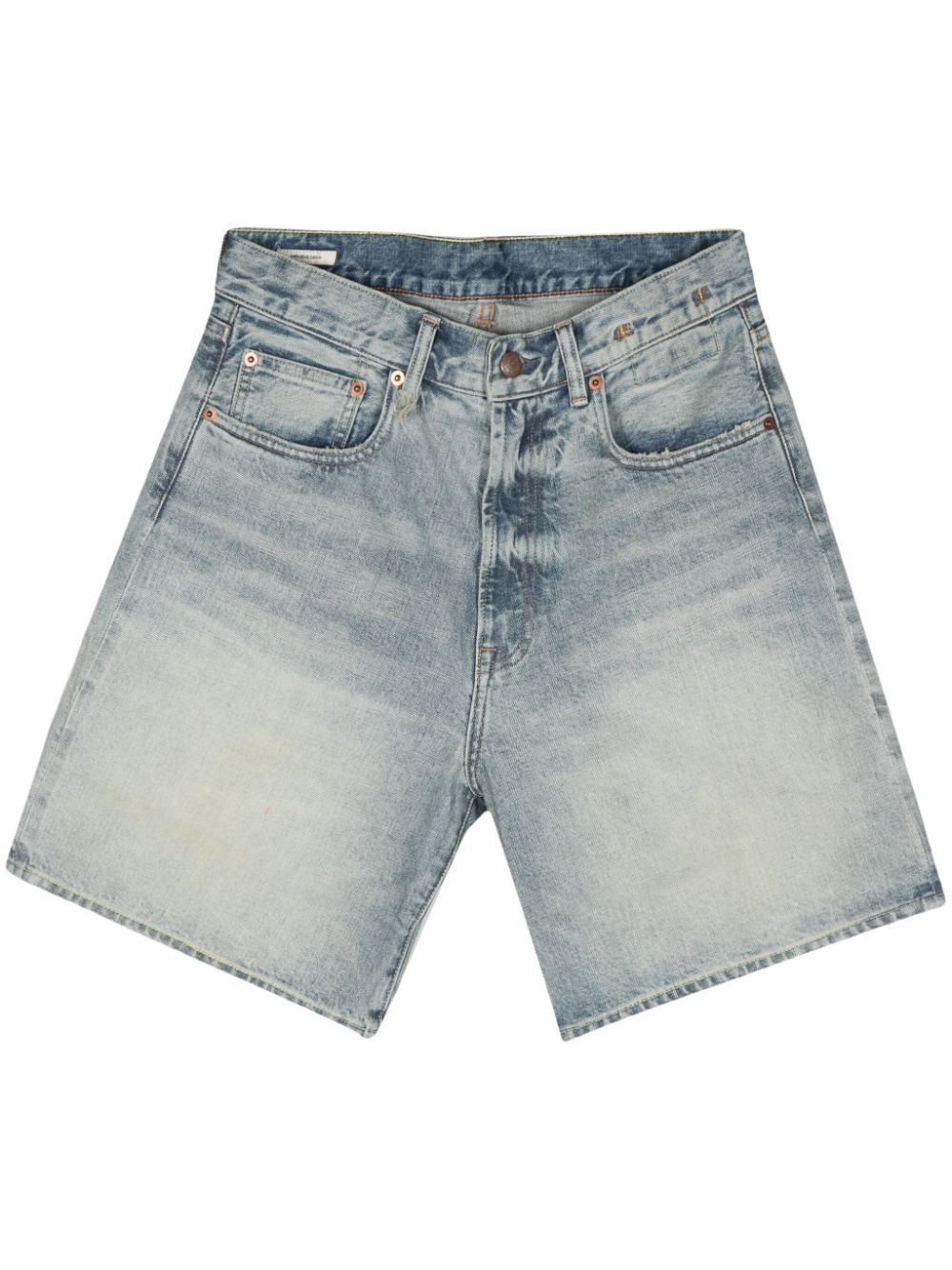 R13 Jeans-Shorts mit Logo-Patch - Blau von R13