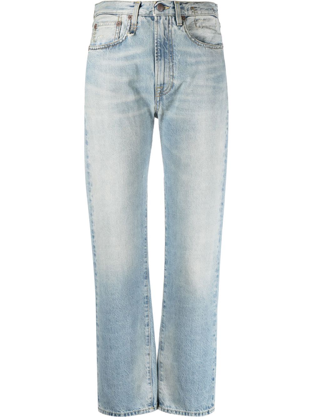 R13 Jeans mit ausgeblichenem Effekt - Blau von R13
