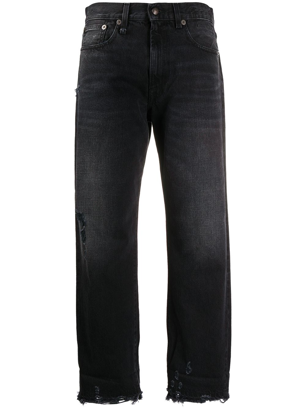 R13 Klassische Cropped-Jeans - Schwarz von R13