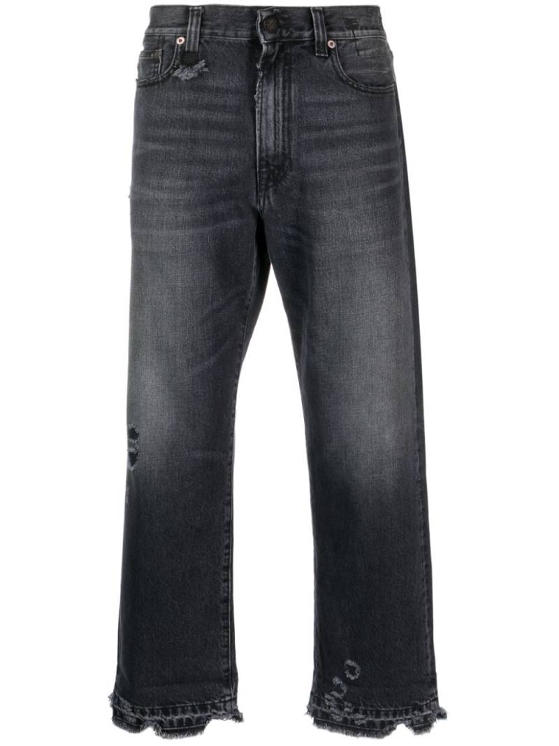 R13 Boyfriend-Jeans in Distressed-Optik - Schwarz von R13