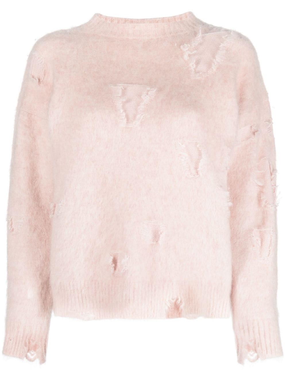 R13 Pullover im Distressed-Look - Rosa von R13