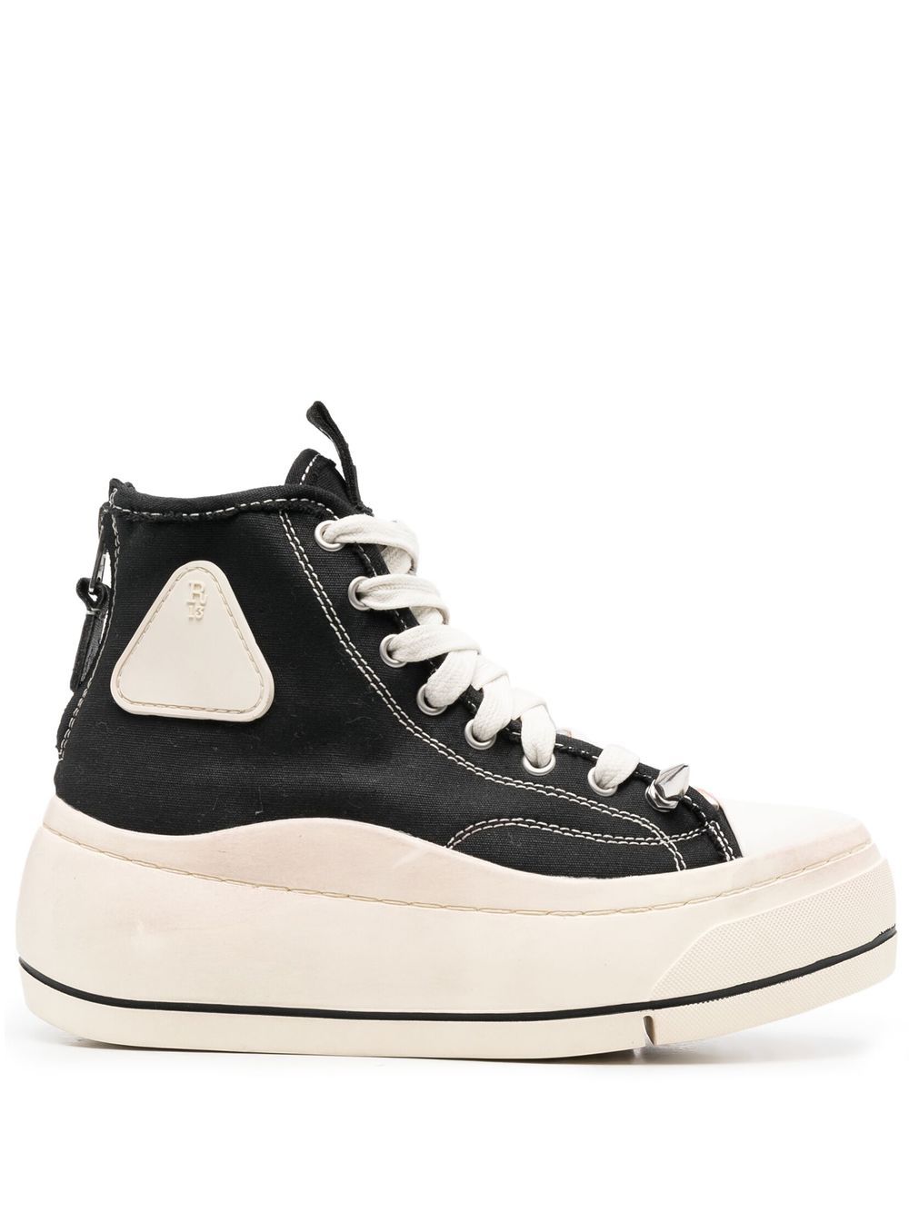 R13 Klassische High-Top-Sneakers - Schwarz von R13