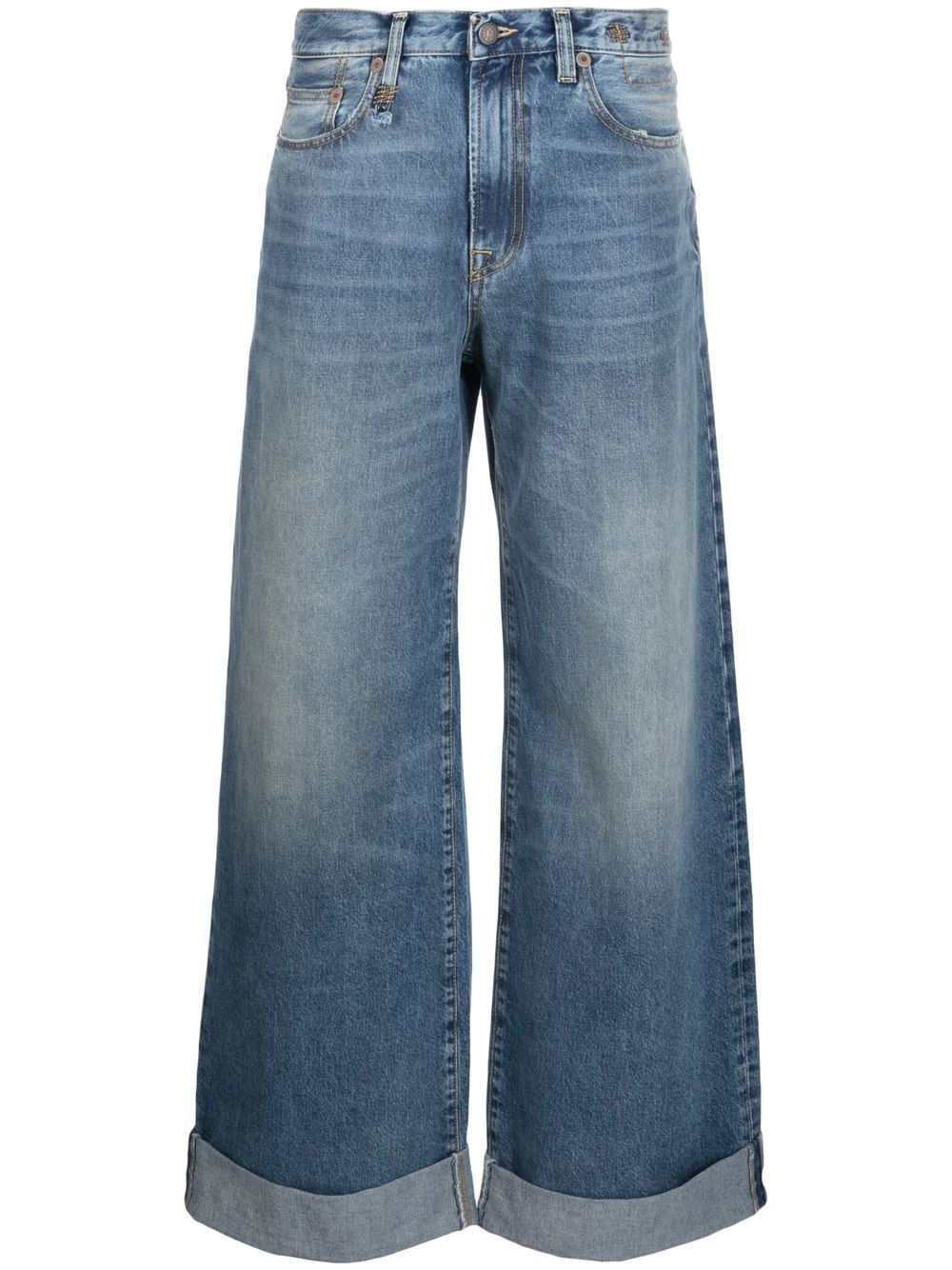 R13 Jeans mit Umschlag - Blau von R13