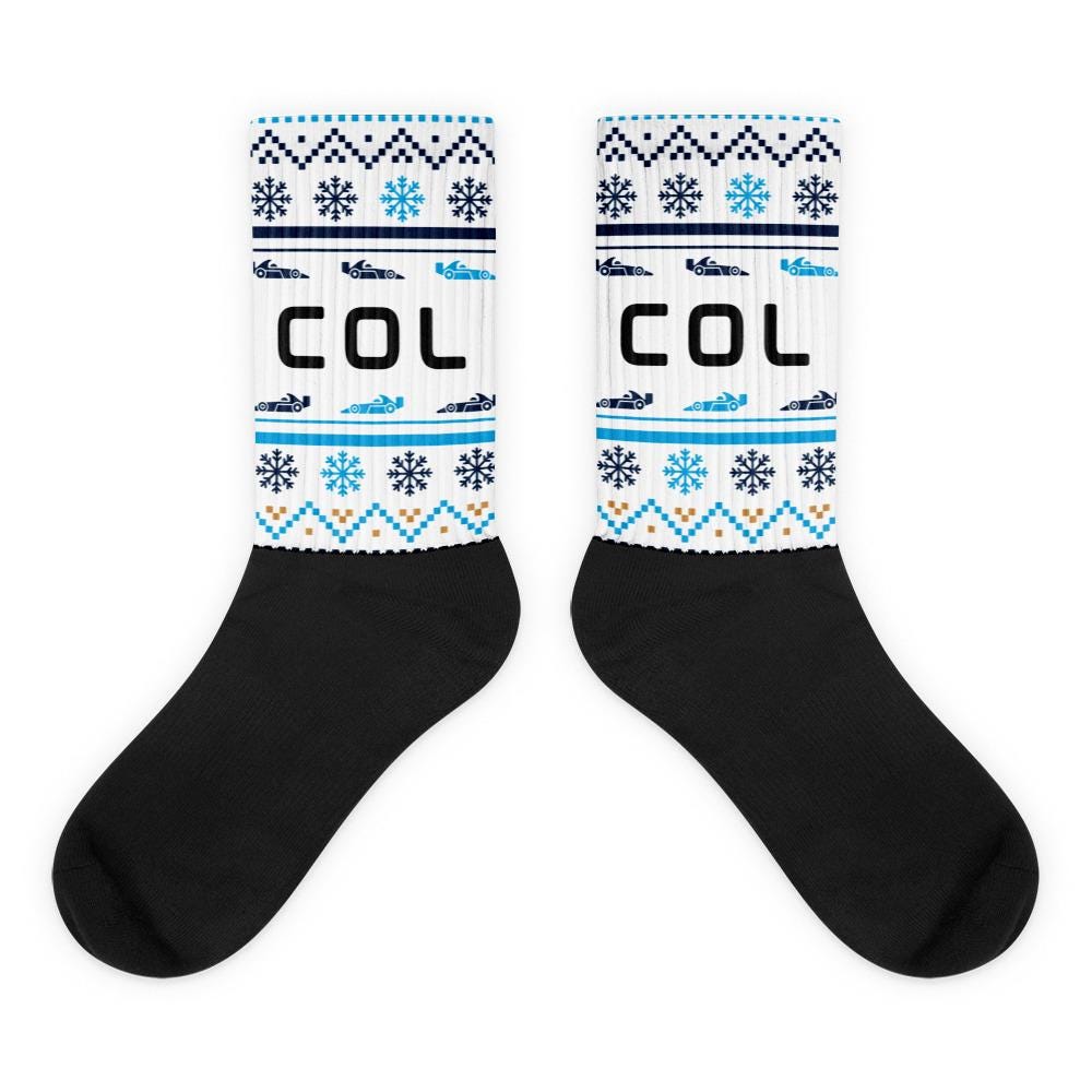 Formel 1 Franco Colapinti Fuß Sublimierte Weihnachten Winter Crew Socken von R1acin